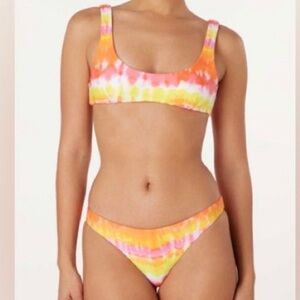 NWT FP x ITS NOW COOL tequila sunrise Tie-Dye Bikini Set size large